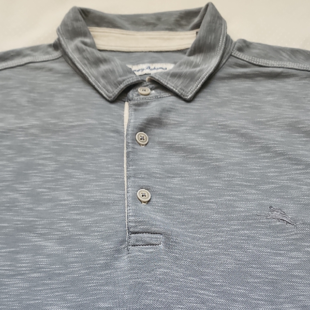 Tommy Bahama Gray Polo Shirt - (Large)